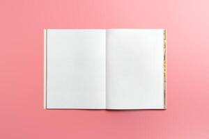 A Collection of Blank Papers Stacked on a Pink Surface for Creative Projects photo