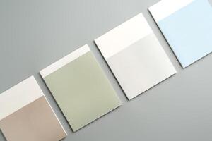 Collection of Color Swatches Displayed on Gray Surface During Interior Design Project photo