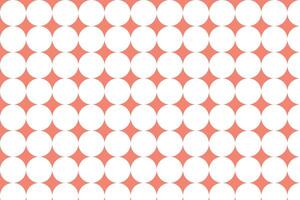 simple abstract white color big polka dot pattern tomato background that can be used as a background or texture coral circle pattern background vector