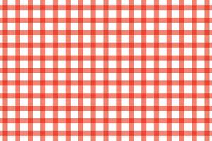 simple abstract tomato color check plaid line pattern red and white gingham pattern vector