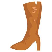Stylish High Heel Boot Illustration vector