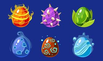 Cute Colorful Glossy Shapes Set, Interface Assets for Mobile App or Game Illustration vector