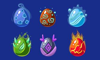 Colorful Glossy Shapes Set, Interface Assets for Mobile App or Game Illustration vector