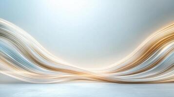 Dynamic abstract lines and curves create serene atmosphere photo