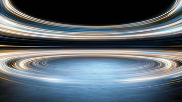 High resolution abstract light trails swirling in dynamic pattern photo