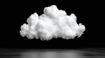 High resolution image of isolated white cloud on dark background photo