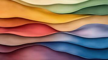 Layered waves of color create sense of depth and harmony in design photo