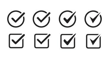 checkbox symbol sign. check mark box square frame. vector
