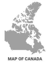 Simple flat Canada map Grey vector