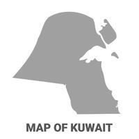 Simple flat Kuwait map Grey vector
