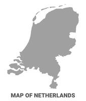 Simple flat Netherlands map Grey vector