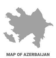 Simple flat Azerbaijan map Grey vector