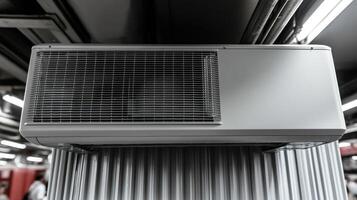 An air conditioning unit efficiently cools the air in a lively environment photo