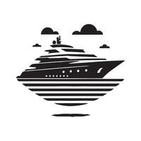 Create Stunning Designs with Superyacht Silhouette Vectors