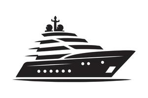 Customizable Superyacht Silhouette Vectors Art for Creatives