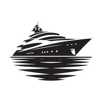 Perfect Superyacht Silhouette Vectors Art for Print Design