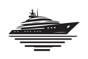 Downloadable Superyacht Silhouette Vectors Graphics Set