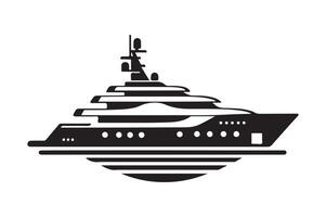 High Resolution Superyacht Silhouette Vectors Art Collection