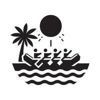 Custom Raft Silhouette Vectors for Graphic Design Projects