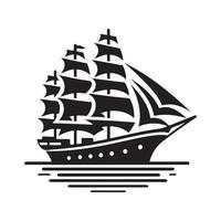 Elegant Clipper Ship Silhouette Vectors Illustrations for Print