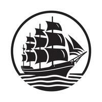 High Resolution Clipper Ship Silhouette Vectors for Web Design