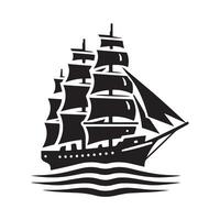 Versatile Clipper Ship Silhouette Vectors for Various Applications