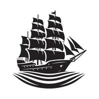 Clipper Ship Silhouette Vectors Illustrations in Editable Format