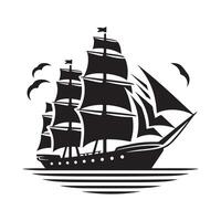 Get Clipper Ship Silhouette Vectors for Your Creative Projects