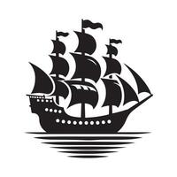 Galleon Silhouette Vectors for Print and Web Applications