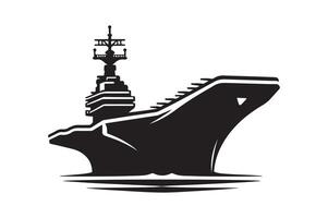 Unique Aircraft Carrier Silhouette Vectors for Creative Use
