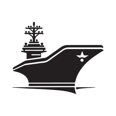 Versatile Aircraft Carrier Silhouette Vectors Designs for Branding