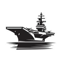 Unique Aircraft Carrier Silhouette Vectors for Print Ready Projects