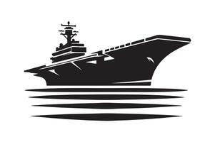 Dynamic Aircraft Carrier Silhouette Vectors Illustrations for Print
