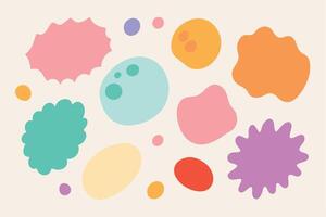 Abstract Pastel Shapes Colorful Blob Art Background Design vector