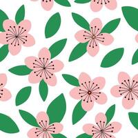 Pink Blossom Floral Pattern Seamless Design Background Texture vector