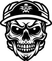 A filled style icon of skull cap symbol vector