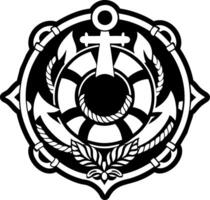A solid style icon of buoy tattoo vector