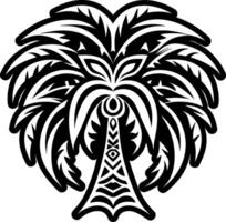 A filled style icon of palm tree vector