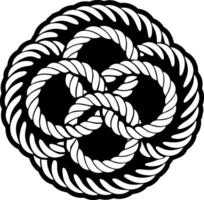 A filled style icon of rope knot vector