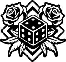 Dice tattoo icon designed in solid style vector