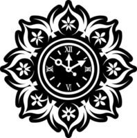 Glyph style icon of clock tattoo vector