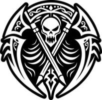 A solid style icon of grim reaper symbol vector