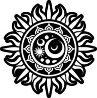 Eclipse symbol icon in glyph style vector