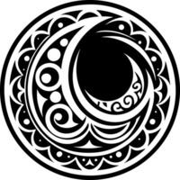 un lleno estilo icono de creciente Luna vector