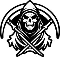 Glyph style icon of grim reaper vector