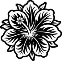 A filled style icon of hibiscus vector