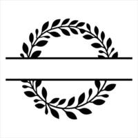 Minimalist Family Name Monogram Art vector