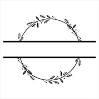 Handcrafted Family Name Monogram Design vector