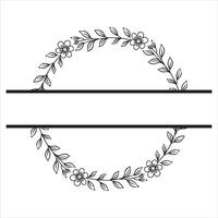 Family Name Monogram with Decorative Touch vector