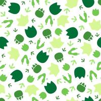 Dinosaur footprint seamless pattern background vector